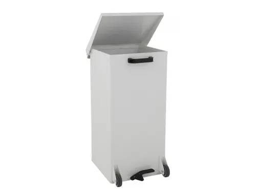 Mobiele Pedaalemmer Carro-Kick 110 liter Wit