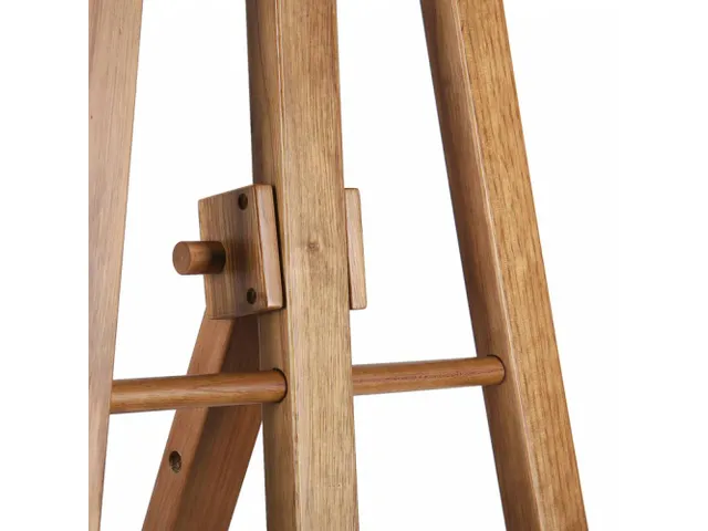 Chevalet bois dur marron clair pour tableau noir/panneau imprimé