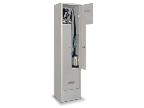 Z-garderobekast,HxBxD 1850x400x500mm,vak B 400mm,RAL7035,front RAL7035