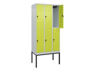 dubbeldekse locker,HxBxD 2120x900x500mm,3x2vak.,vak B 300mm - 2