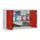 Vouwdeurkast 1000x1500x600mm 2legborden Verzinkt Ral7035 Front Ral3000