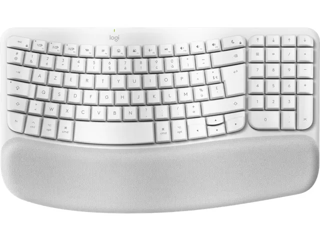 Logitech Wave Keys for Mac toetsenbord Thuis/Werk Bluetooth AZERTY Wit
