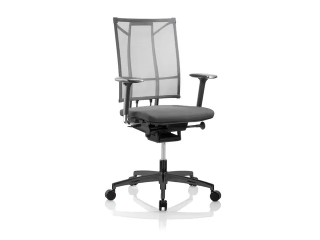 Siège de bureau mécanisme synchrone avec accoudoirs bleu foncé