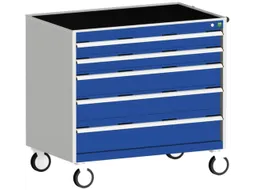 ladekast HxBxD 980x1050x650mm 5laden romp RAL7035 front RAL5010