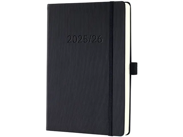 Weekagenda Conceptum A5 25/26 18maands (NL/FR/EN/DU) zwart Hardcover