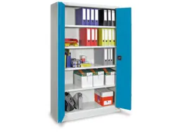 Ruime Vouwdeurkast 1950x1200x500mm 4legborden Ral7035 Front Ral5012