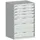 ladekast HxBxD 1200x800x750mm 7laden romp RAL7035 front RAL7035