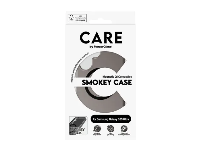 PanzerGlass CARE by Smokey Case w. Black Qi Compatible Samsung G