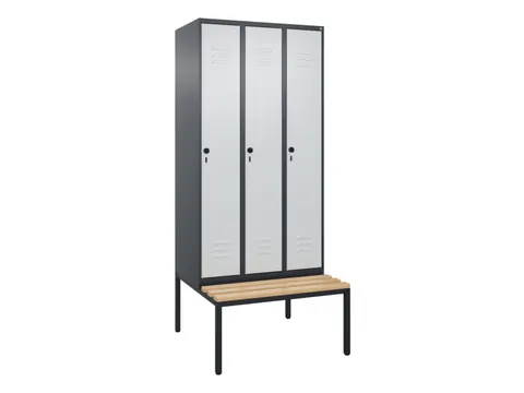 Dekenkist Classic+ 3 vakken 30cm 212x90x81.5cm Antraciet/Lichtgrijs