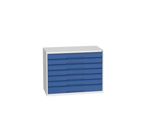ladekast HxBxD 800x1050x550mm 7laden romp RAL7035 front RAL5010