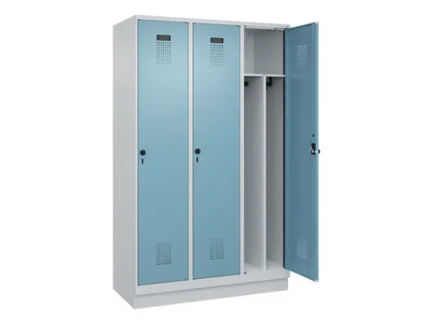 locker voor scheiding van kleding,HxBxD 1950x1200x500mm,3vak