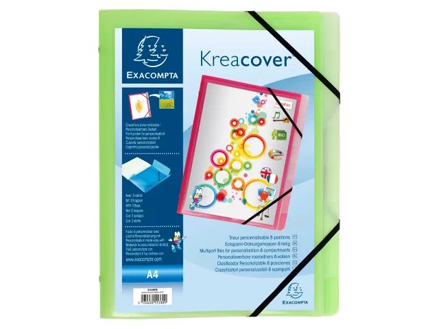 Sorteermap PP Kreaco ver 3 klep 8 vak ass