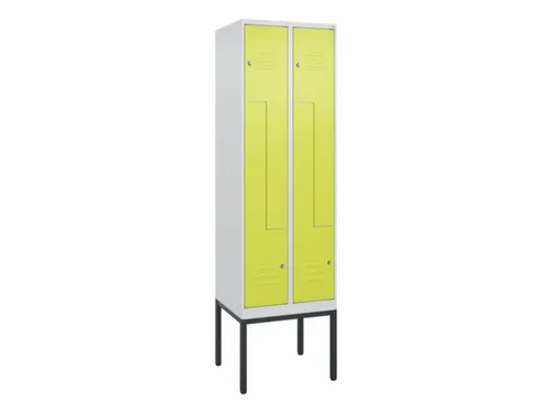 Z-garderobekast,HxBxD 2120x600x500mm,vak B 150/300mm,cil.-slot