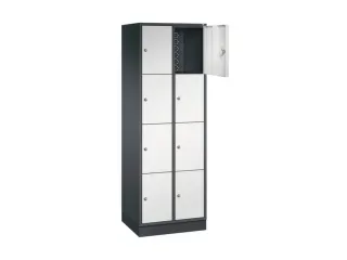 lockerkast,RAL 7021/RAL 7035,HxBxD 1950x620x500mm,2x4vakken,cil.-slot - 1