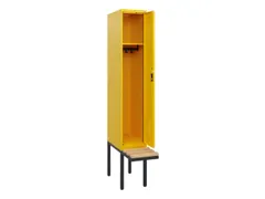 locker met bank,HxBxD 1950x300x815mm,1vak,vak B 300mm,cilinderslot