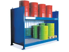 Vatencontainer 2230x3130x1390mm 20x200l 2 Vakniveaus Opvangbak 450l