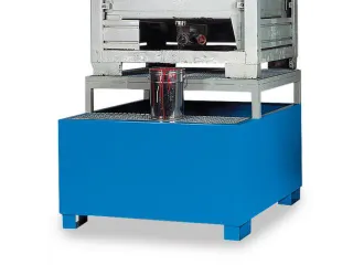Opvangbak 1x Ibc Opvangvol. 1000l Staal 1300x1360x1070mm Aftapbok - 1