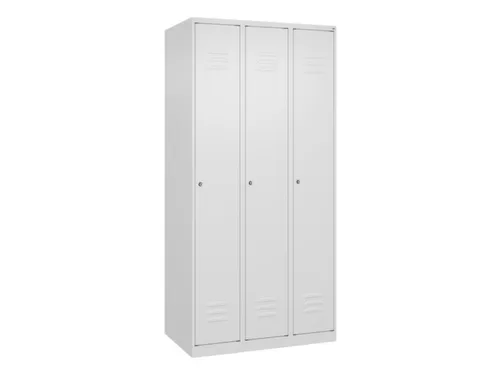 locker,HxBxD 1850x900x500mm,3vak,vak B 300mm,cil.-slot,staand op vloer