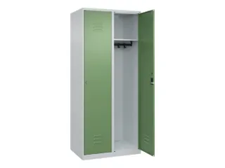 locker,HxBxD 1850x800x500mm,2vak,vak B 400mm,cil.-slot,staand op vloer - 1