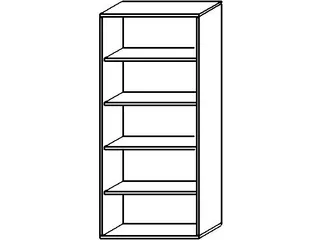 kantoorstelling,HxBxD 1920x800x430mm,4xhouten vloer,decor romp beuken - 7
