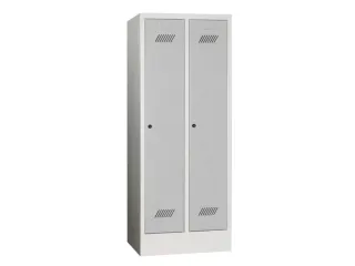 lockerkast v. kinderen,HxBxD 1600x630x500mm,2vak,RAL7035,front RAL7016 - 1