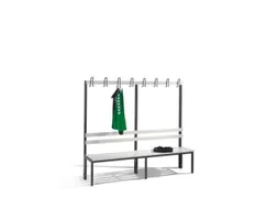 omkleedbank,HxLxD 1650x2000x400mm,PVC-lijst lichtgrijs,romp RAL7021
