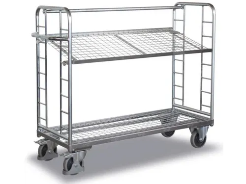 Bijzetwagen Verzinkt 250kg H 1271mm Laadvlak 1570x637mm 2 Etages