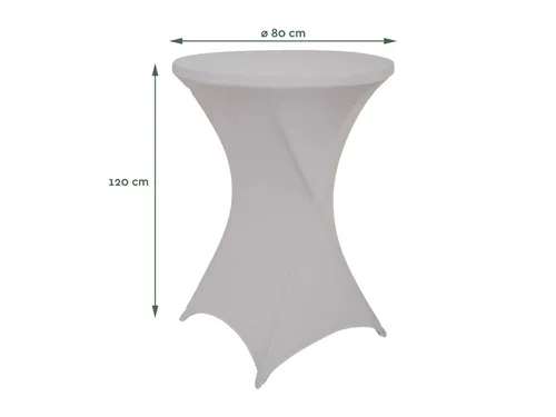 Tafelrok BRASQ voor statafel 80cm grijs