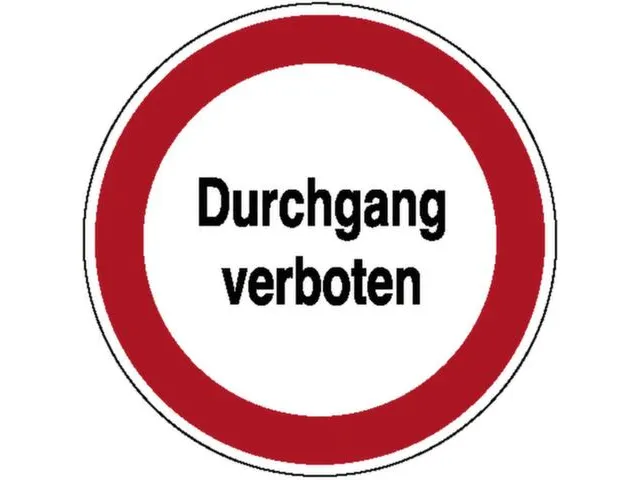 verbodsbord,“Doorgang verboden”,wandbord,aluminium,standaard,Ø 31