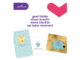 Wenskaart Hallmark Business Box geboorte zoon navulset à 6 stuks - 2