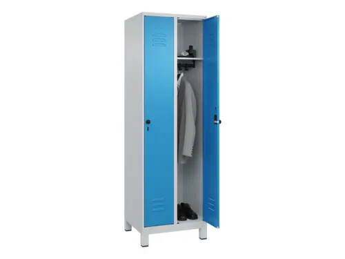 locker,HxBxD 1950x600x500mm,2vak,vak B 300mm,draaigrendel,voeten