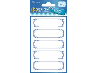 huishoudetiket Z-design Home pakje a 3 vel blauw gekaderd - 1