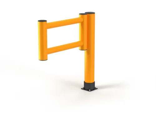 aanrijdbeschermingsplank,balustradedeur rechts,HxB 1100x1000mm,PE,geel