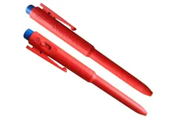 BST J800 Detecteerbare drukpen Rood Schrijfkleur Blauw 25 Stuks