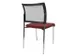 Siège visiteur Assise tissu bordeaux Dossier maille Noir