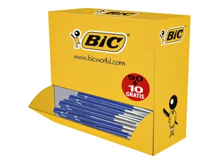 Balpen Bic M10 medium blauw doos 90+10 gratis - 1