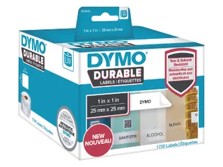 Etiket Dymo 1933083 industrieel 25x25mm 2 rollen á 850 stuks wit - 1