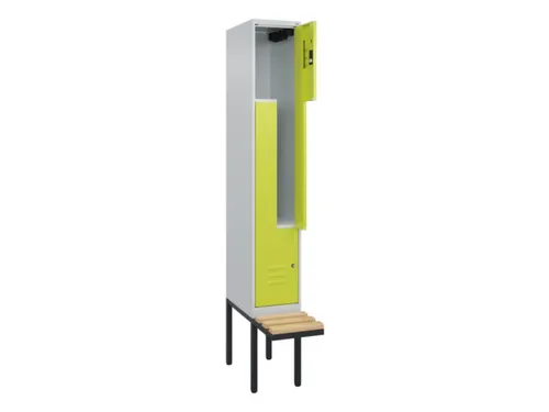 Z-garderobekast,HxBxD 2120x300x815mm,2vak,vak B 300mm,cil.-slot
