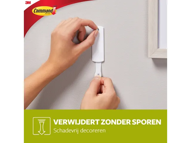 Haak Command kunststof tbv schilderijen incl bevestigingsstrip