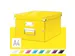Opbergbox WOW Click & Store 281x200x370mm geel 85% gerecycled karton