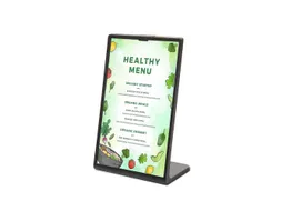 Menustandaard Scritto L-stand Zwart A6