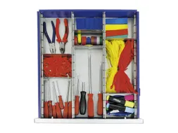 lade-indelingsset,9vakken,v. front H 100mm,staal verzinkt