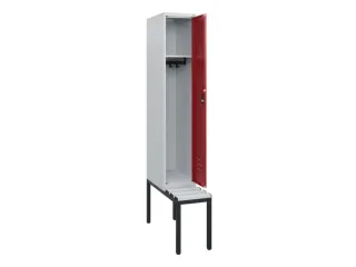 locker met bank,HxBxD 1950x300x815mm,1vak,vak B 300mm,cil.-slot - 2