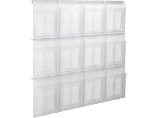 wandfolderhouder,HxBxD 978x1136x54mm,v. 12xDIN A4 - 2