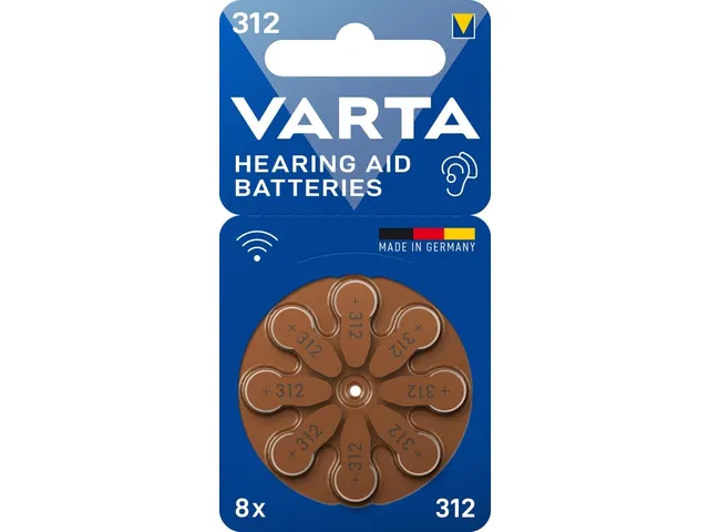 Batterij VARTA hoortoestel 8x 312