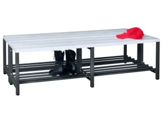 dubbele zitbank,HxLxD 430x2000x740mm,onderstel RAL7016 - 2