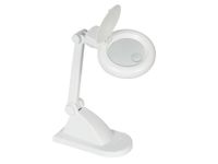 Bureaulamp Met Vergrootglas Dioptrie 3 + 12 - 12W - Wit