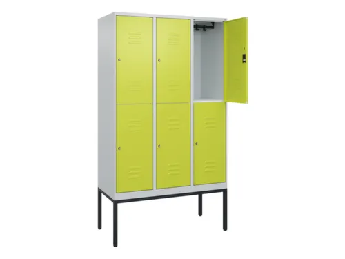 dubbeldekse locker,HxBxD 2120x1200x500mm,3x2vak.,vak B 400mm,cil.-slot
