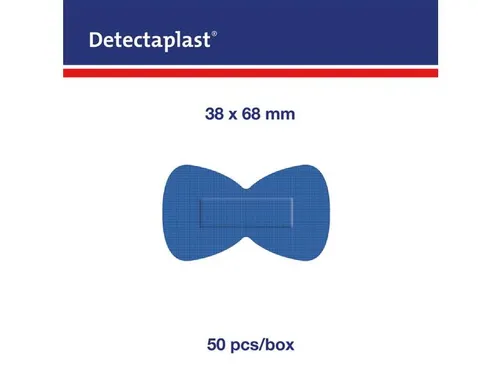 Detectaplast 8245 vlinder textielpleister elastisch blauw 50 stuks