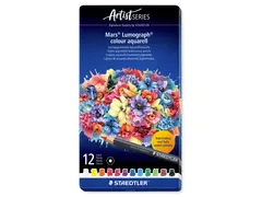 Crayon aquarelle Staedtler Mars Lumograph set 12 couleurs
